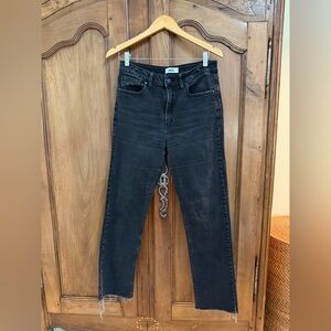 Black Mid-rise straight Jeans
